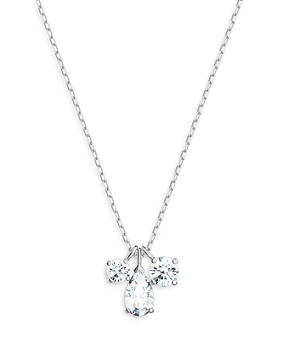Mesmera Three Stone Pendant Necklace, 15.6"
