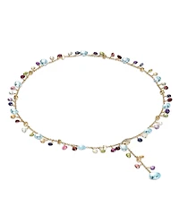 Marco Bicego 18K Yellow Gold Paradise Diamond and Mixed Gemstone Lariat Necklace, 17