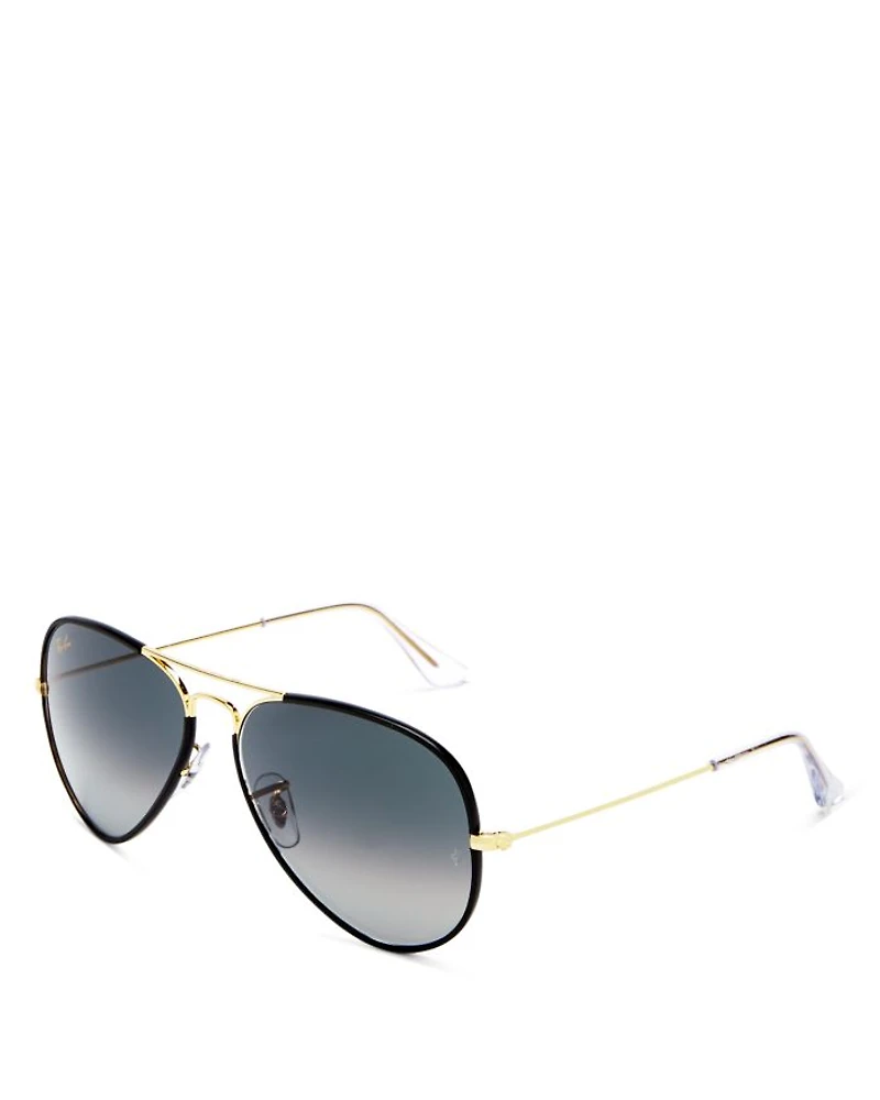 Classic Brow Bar Aviator Sunglasses, 58mm