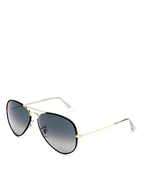 Classic Brow Bar Aviator Sunglasses, 58mm