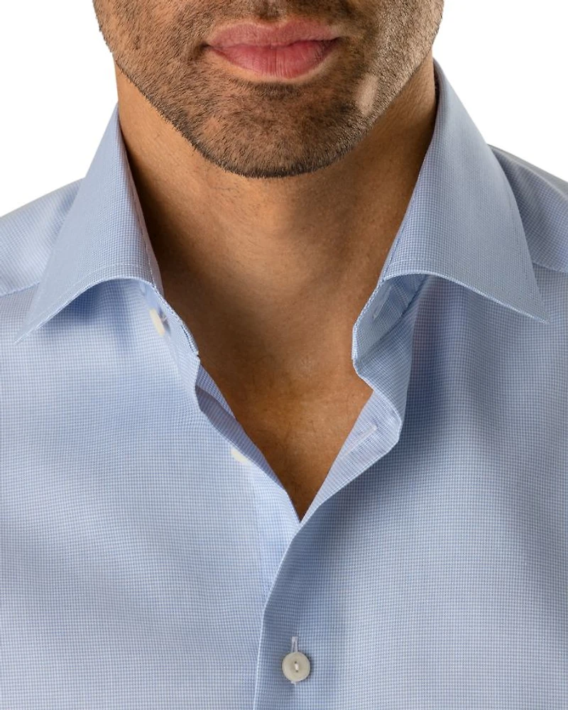 Micro Slim Fit Houndstooth Dress Shirt