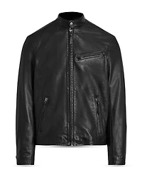Lambskin Leather Café Racer Jacket