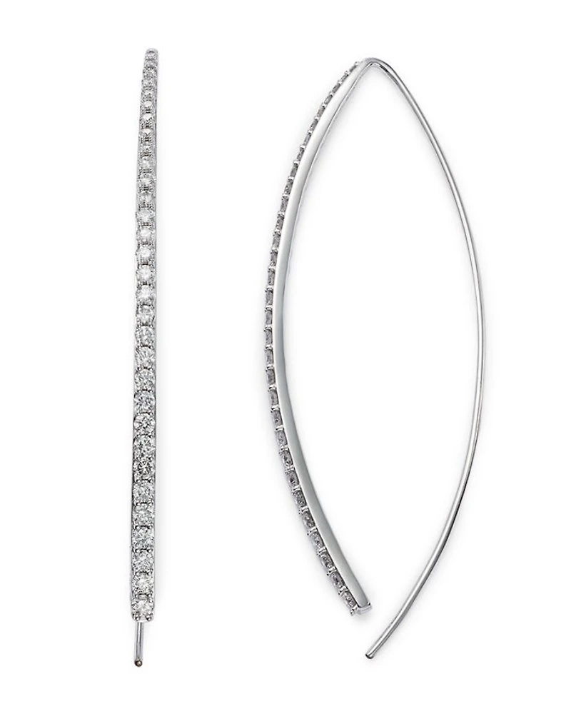 Diamond Threader Earrings in 14K Gold