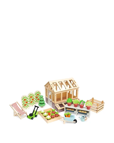Tender Leaf Toys Greenhouse and Garden Dollhouse Extension - Ages 3+