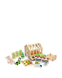 Tender Leaf Toys Greenhouse and Garden Dollhouse Extension - Ages 3+
