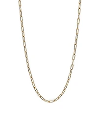 Roberto Coin 18K Yellow Gold Polished & Textured Paperclip Link Chain Necklace, 17
