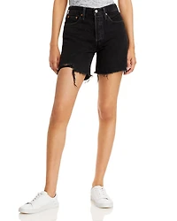 501 Mid Thigh Denim Shorts Lunar Black