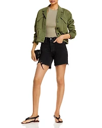 501 Mid Thigh Denim Shorts Lunar Black