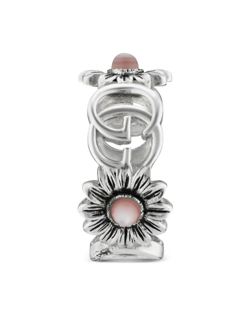 Sterling Silver GG Marmont Mother-of-Pearl Ring
