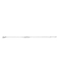 18K White Gold Link To Love Diamond Bar Bracelet