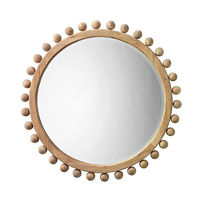 Jamie Young Brighton Round Wood Mirror