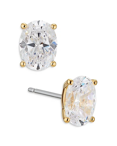Nadri Modern Love Oval Cubic Zirconia Stud Earrings