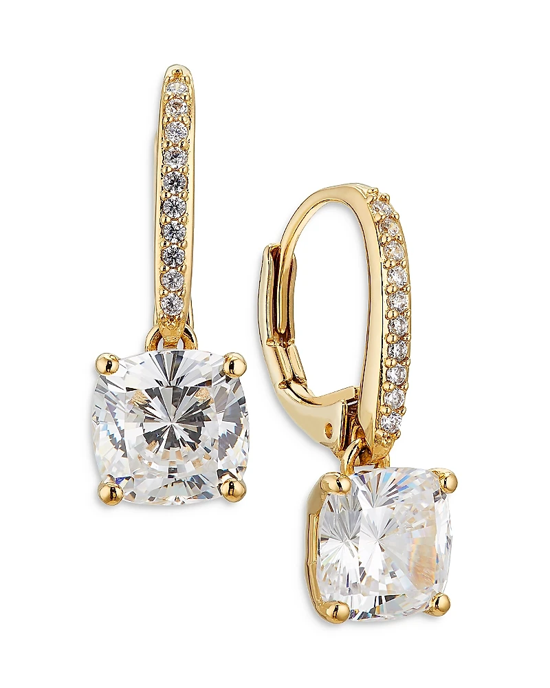 Nadri Modern Love Pave & Cushion Cut Drop Earrings
