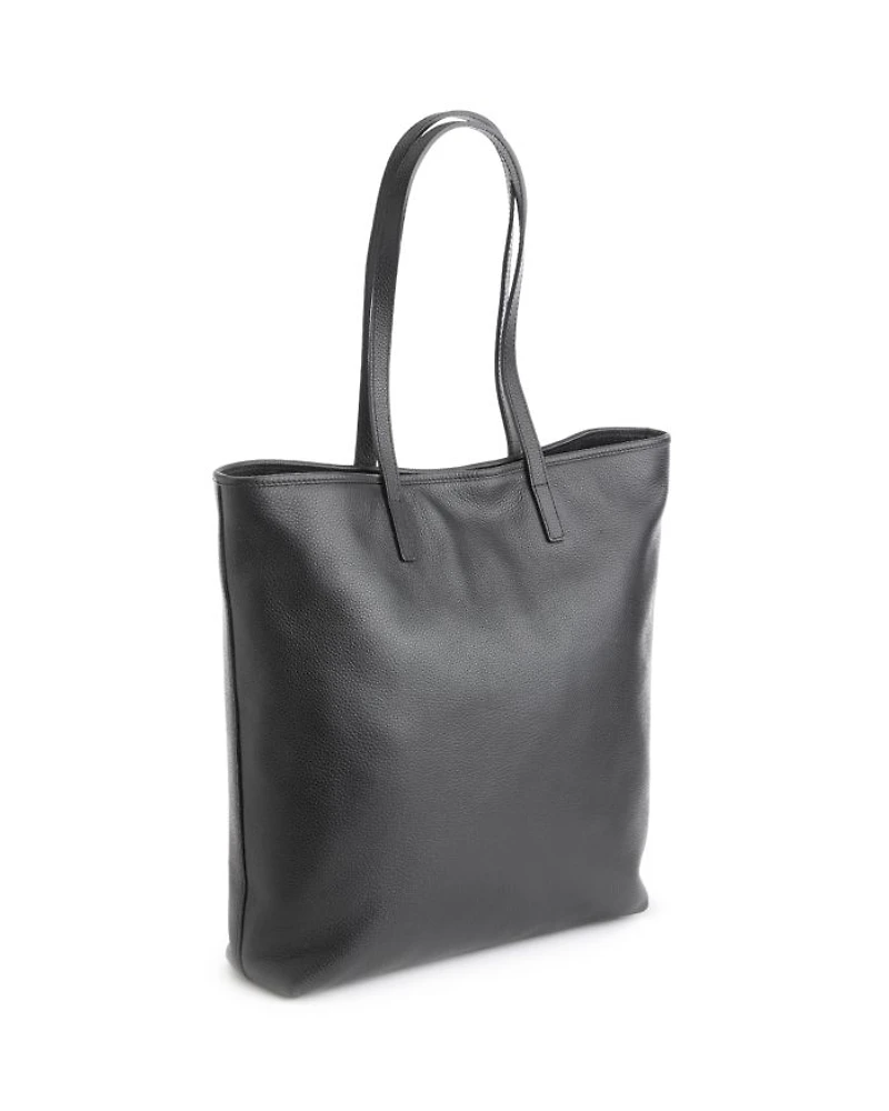 Pebble Grain Leather Tall Tote