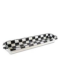 MacKenzie-Childs Courtly Check Enamel Baguette Dish