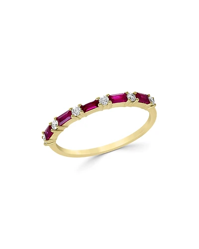 Bloomingdale's Fine Collection Ruby & Diamond Stacking Ring