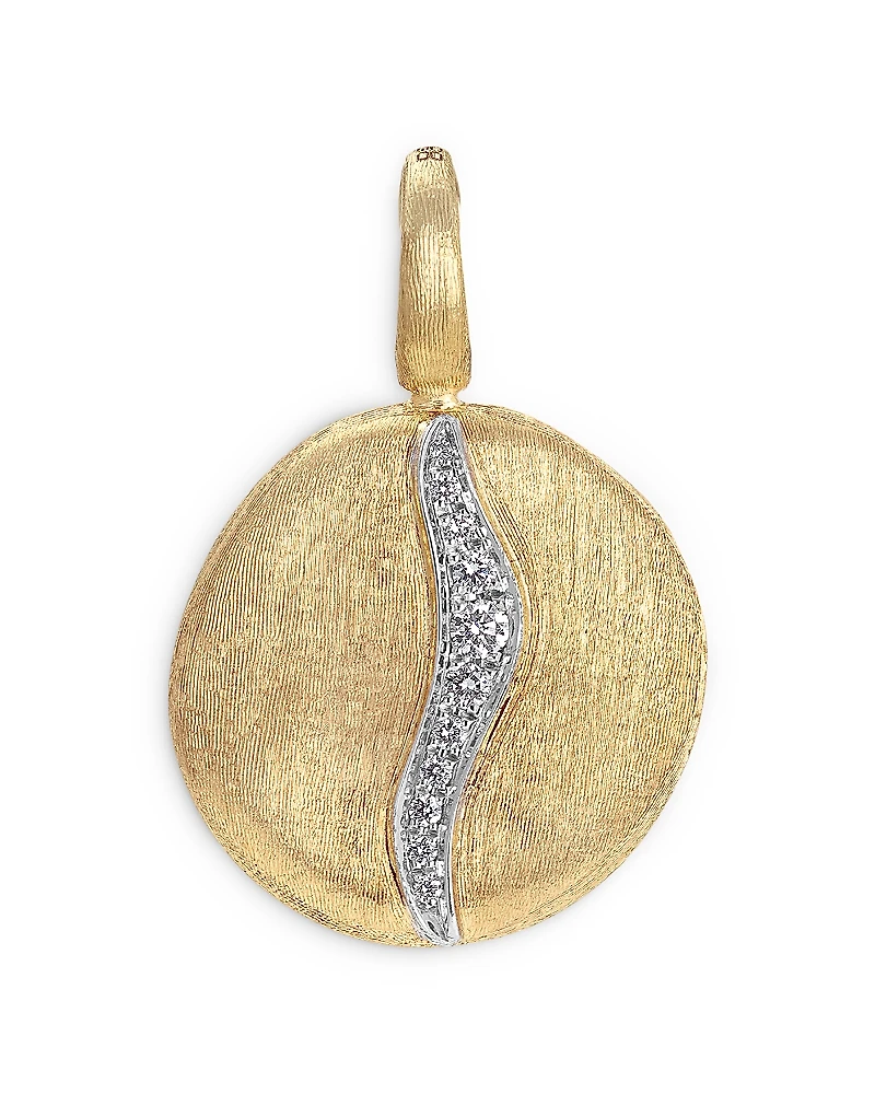 Marco Bicego 18K White & Yellow Gold Jaipur Diamond Disc Pendant