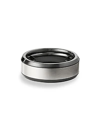 Men's Black & Gray Titanium 8.5mm Beveled Band