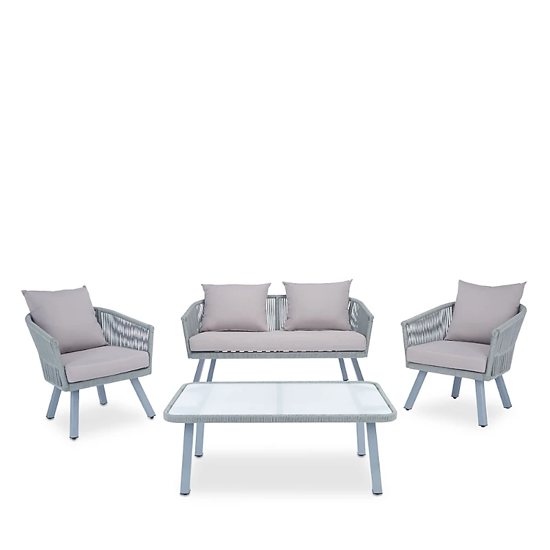 Safavieh Belmi 4-Piece Outdoor Rope Living Set