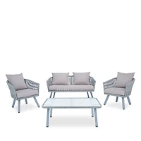 Safavieh Belmi 4-Piece Outdoor Rope Living Set