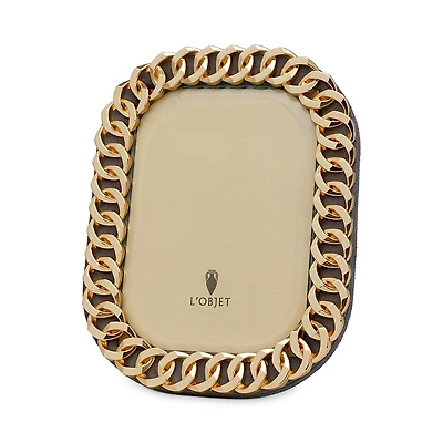 L'Objet Cuban Link 4 x 6 Picture Frame