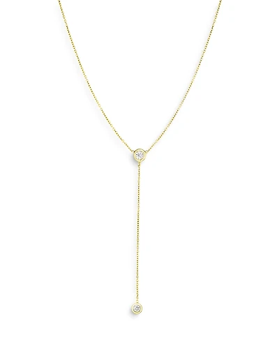 Roberto Coin 18K Yellow Gold Tiny Treasures Diamond Y Necklace, 16