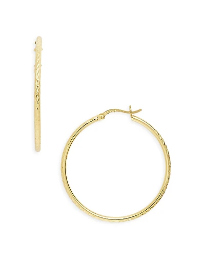 Argento Vivo Textured Hoop Earrings