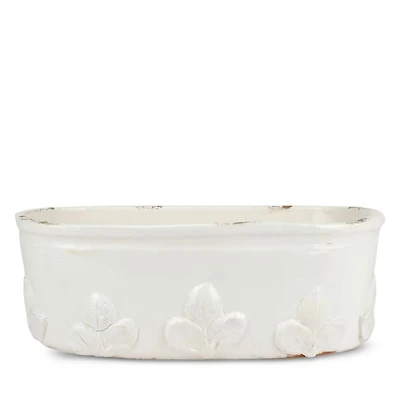 Rustic Garden Linen Basil Oval Planter