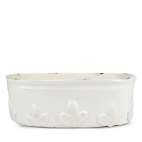 Rustic Garden Linen Basil Oval Planter