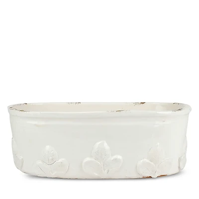 Vietri Rustic Garden Linen Basil Oval Planter