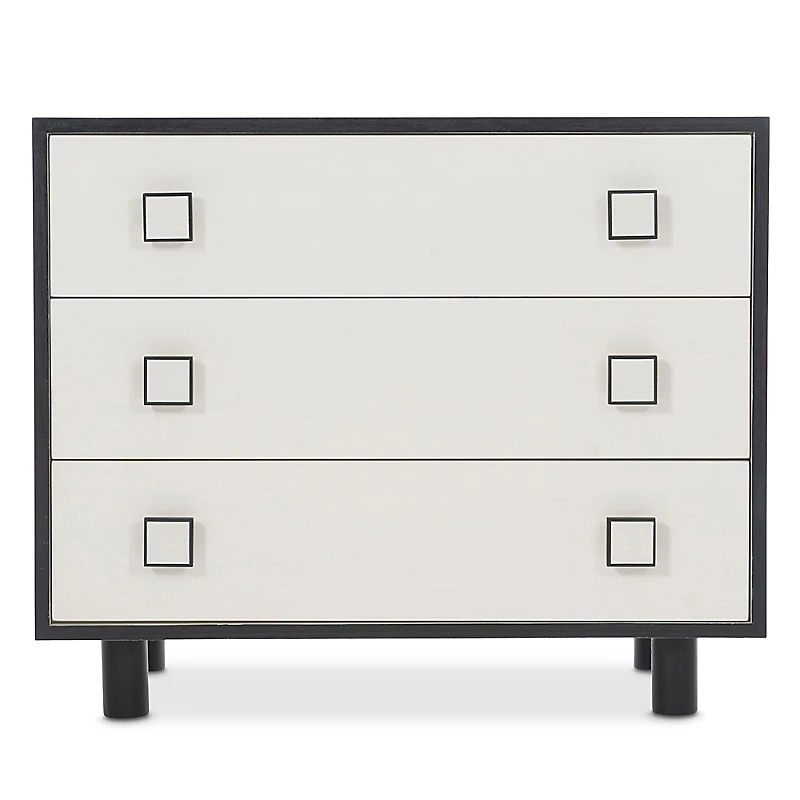 Bernhardt Silhouette 3 Drawer Nightstand with Square Hardware