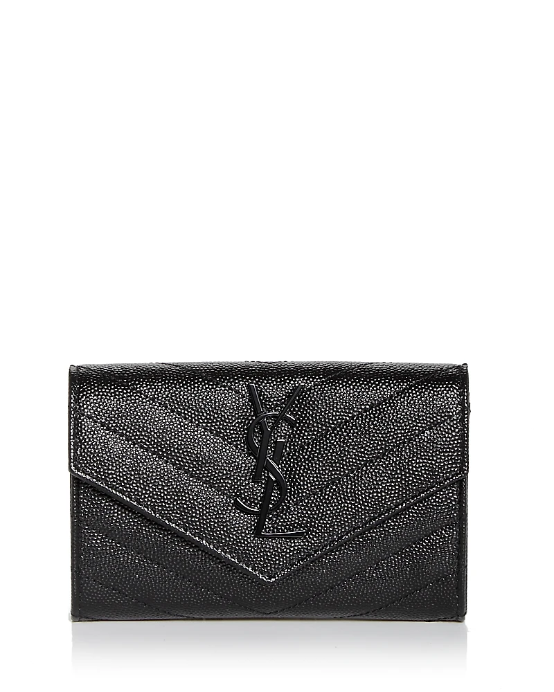 Saint Laurent Cassandre Matelasse Small Envelope Wallet