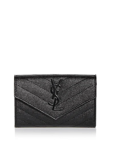 Saint Laurent Cassandre Matelasse Small Envelope Wallet