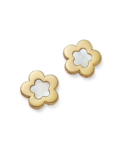 Bloomingdale's Fine Collection Mother of Pearl Flower Stud Earrings