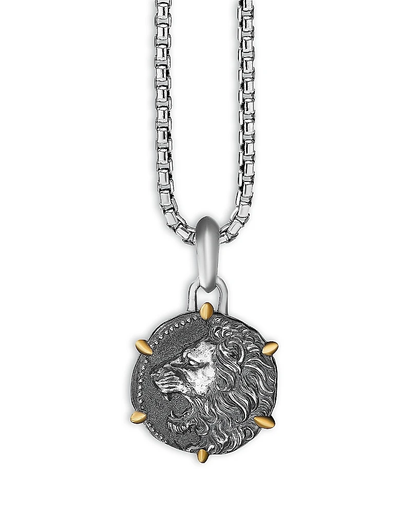 David Yurman Sterling Silver & 18K Yellow Gold Zodiac Leo Amulet Enhancer