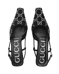 Women's GG Pointed Toe Slingback Pumps