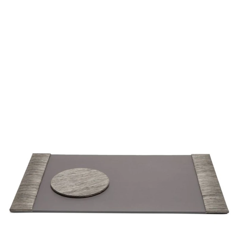 Napali Poly Hemp Desk Blotter & Round Mouse Pad Set