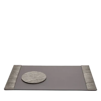 Napali Poly Hemp Desk Blotter & Round Mouse Pad Set