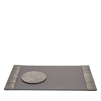 Napali Poly Hemp Desk Blotter & Round Mouse Pad Set