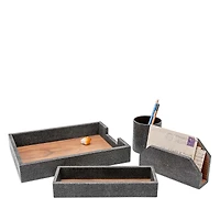 Pigeon & Poodle Crosby Faux Shagreen Desk Accessories Set