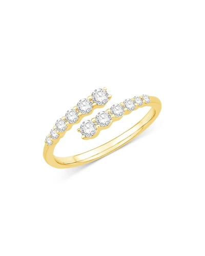 Diamond Bypass Ring in 14K Yellow Gold, 0.50 tcw