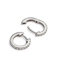 Diamond Mini Hoop Earrings 14K Gold, 0.15 tcw