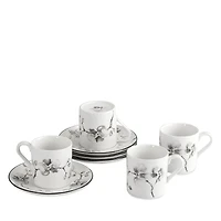 Michael Aram Black Orchid Demitasse Set, Service for 4