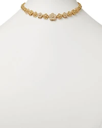 18K Yellow Gold Daisy Diamond Graduated Collar Necklace, 16" - Exclusive