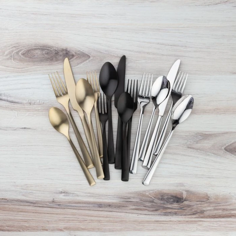 Gilda Champagne Satin 20 Piece Flatware Set
