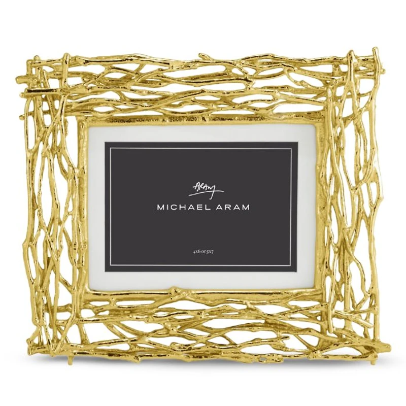 Gold-Tone Twig Frame, 7" x 5"