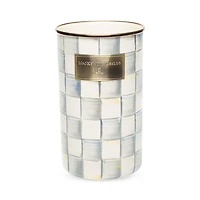Mackenzie-Childs Sterling Check Enamel Utensil Holder