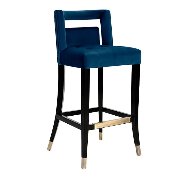 Hart Velvet Counter Stool in Navy