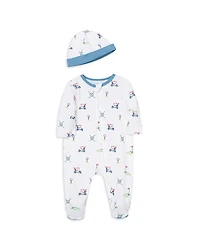Little Me Boys' Cotton Golf Footie & Hat Set - Baby