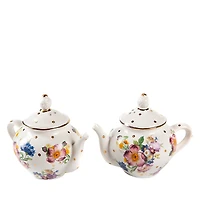 Mackenzie-Childs Flower Market Teapot Salt & Pepper Set